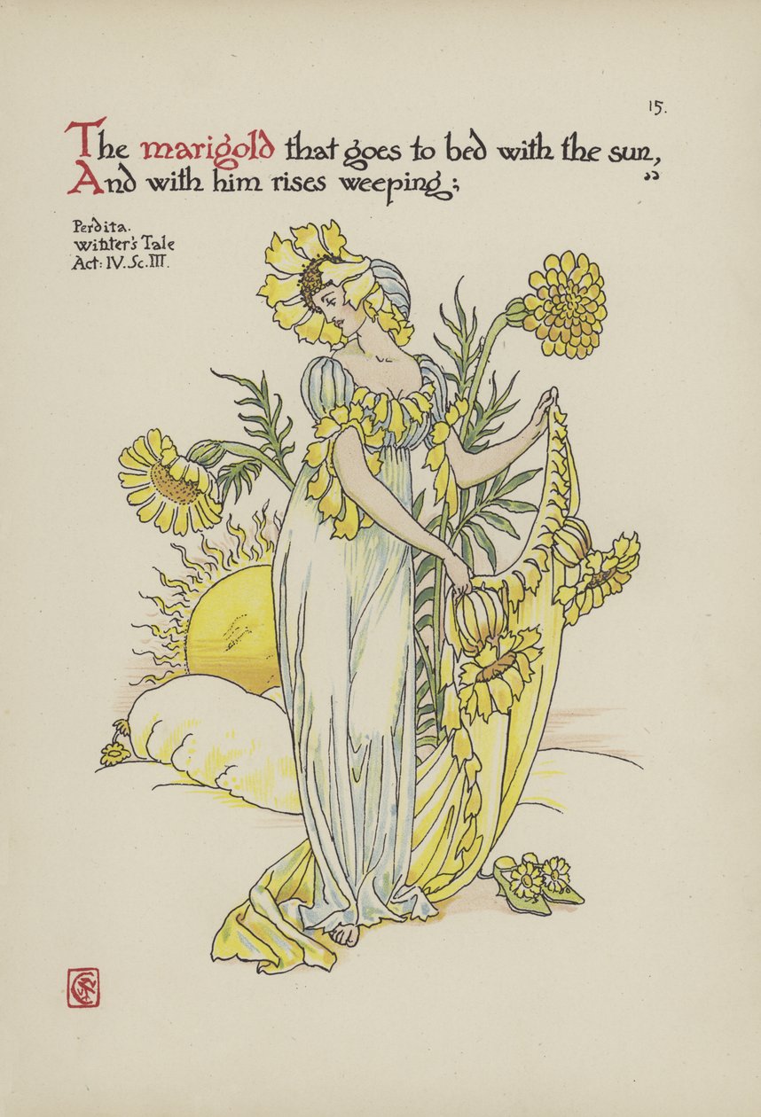 Fleurs du jardin de Shakespeare - Walter Crane