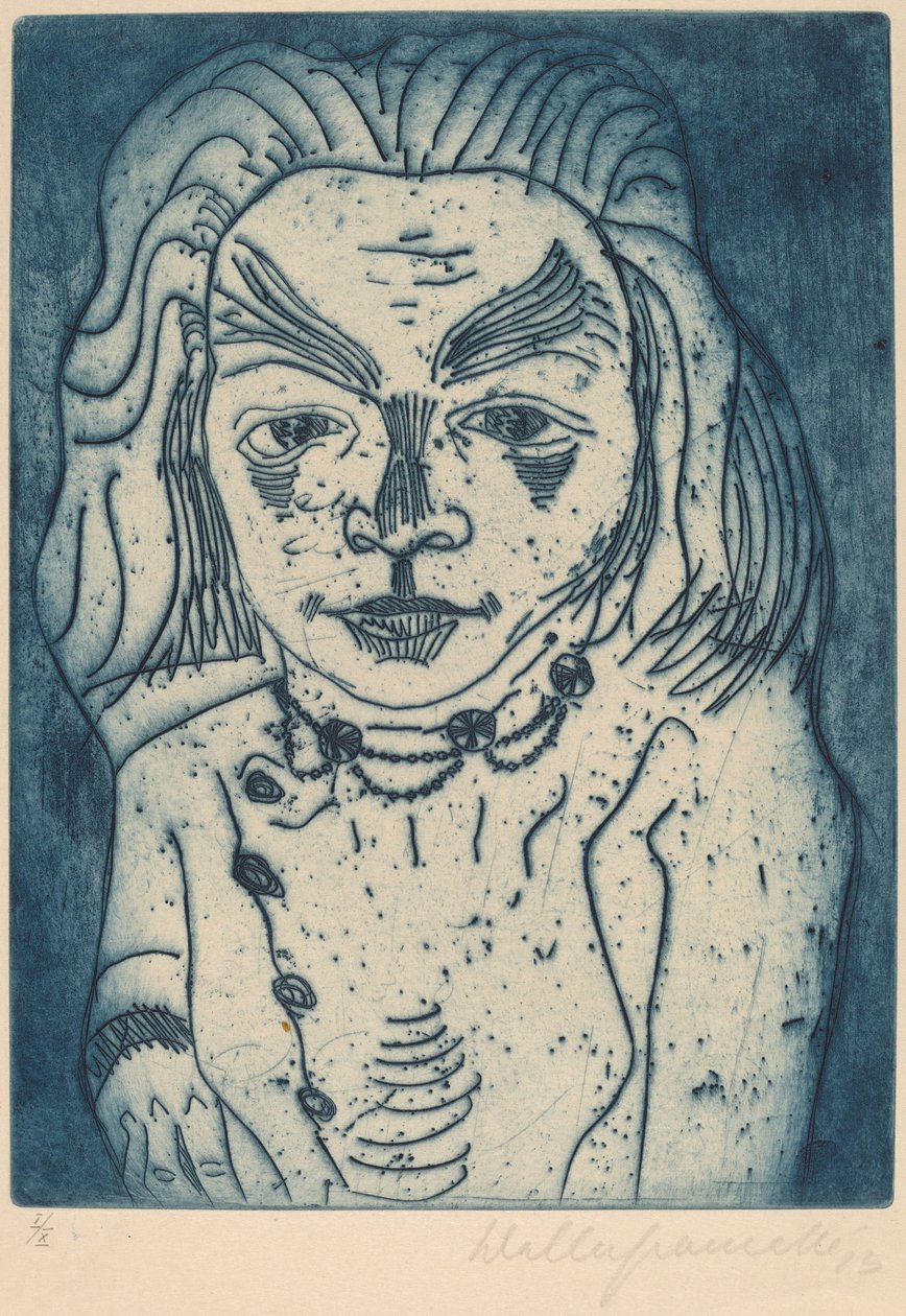 Femme avec un collier, 1923 - Walter Gramatte