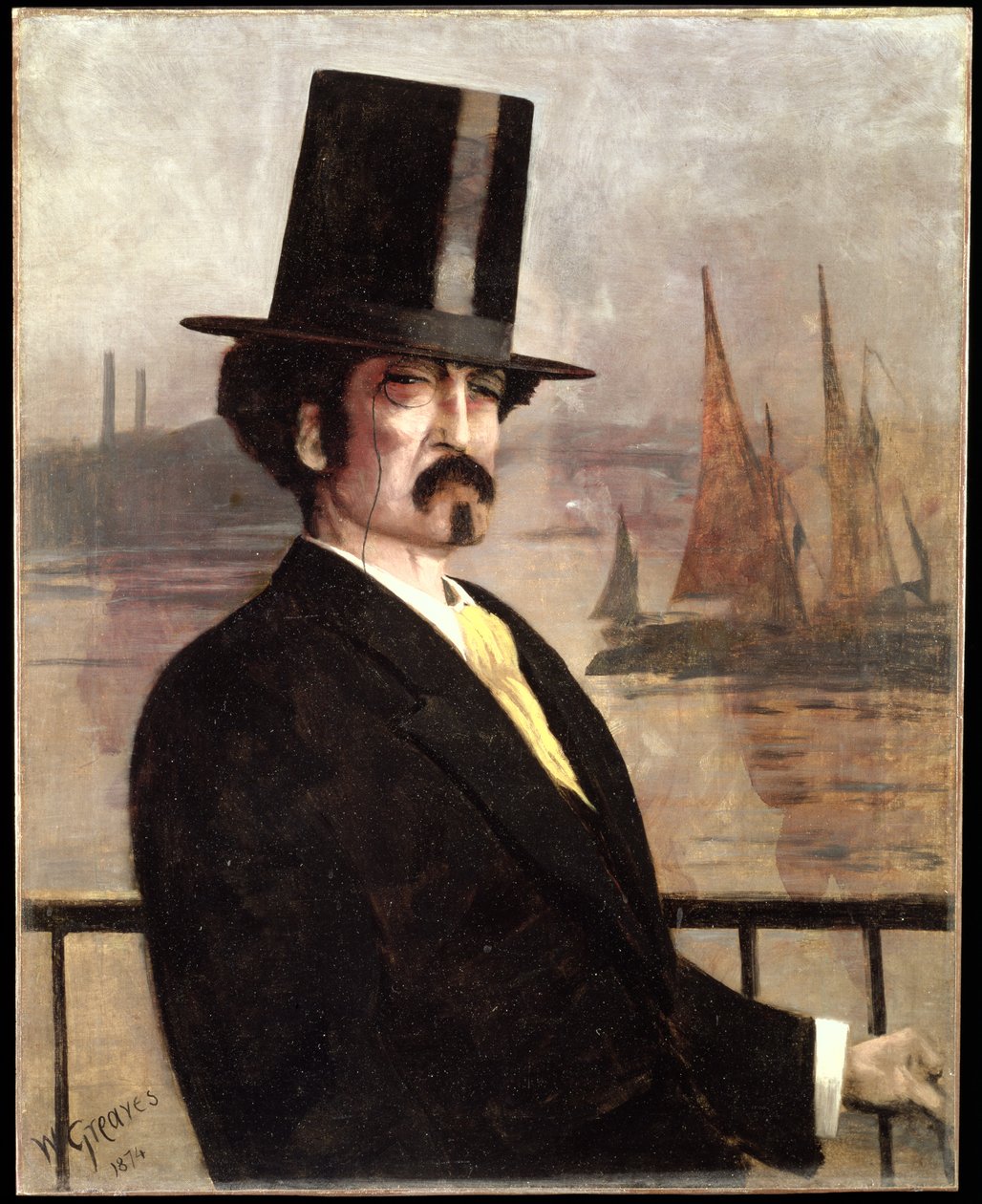 Portrait de Whistler sur la Tamise - Walter Greaves