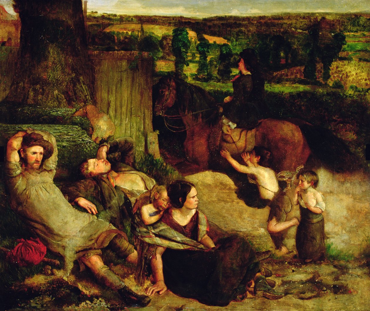 Les vagabonds irlandais, c.1853-54 - Walter Howell Deverell