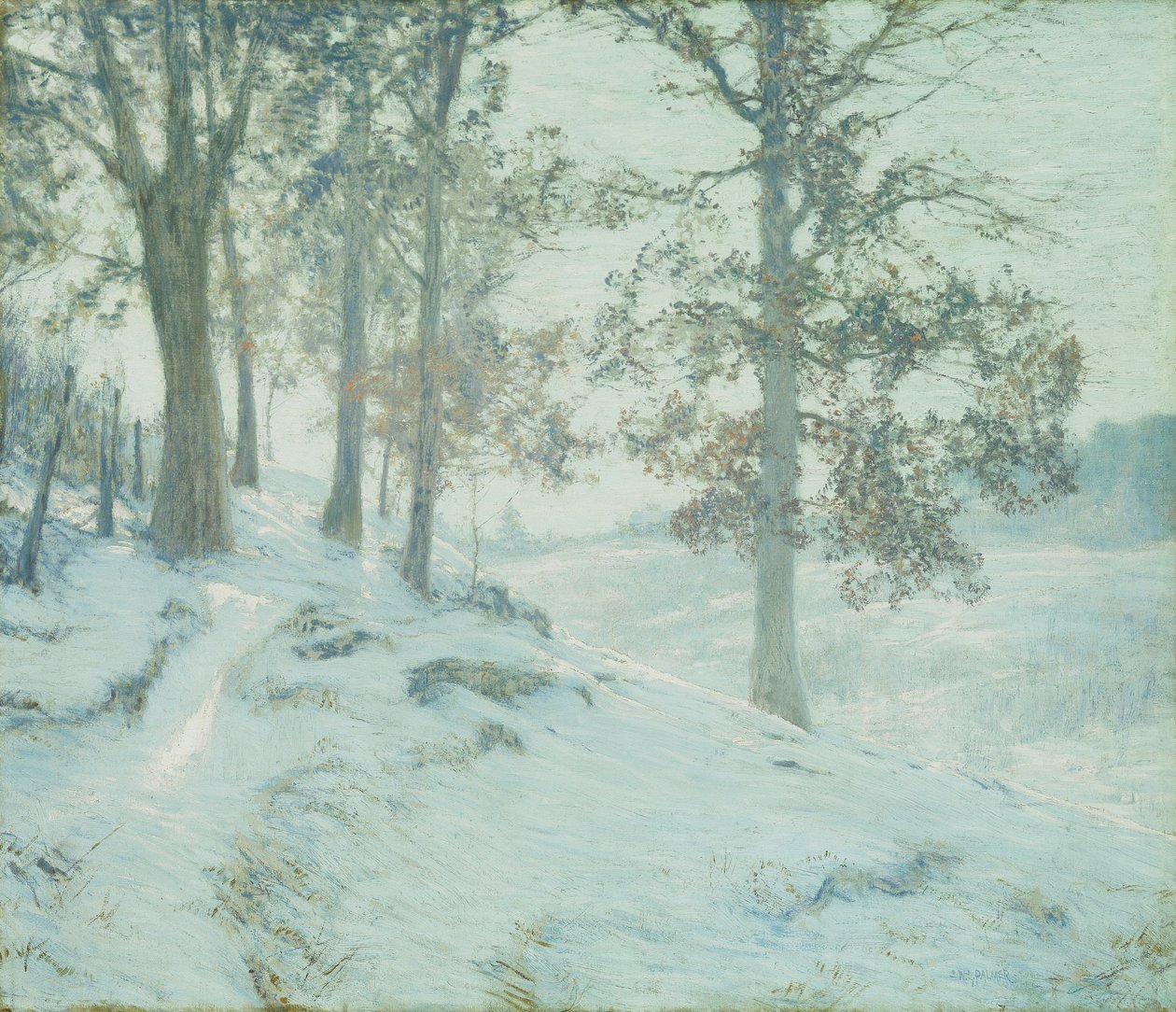 Feuilles de chêne persistantes - Walter Launt Palmer