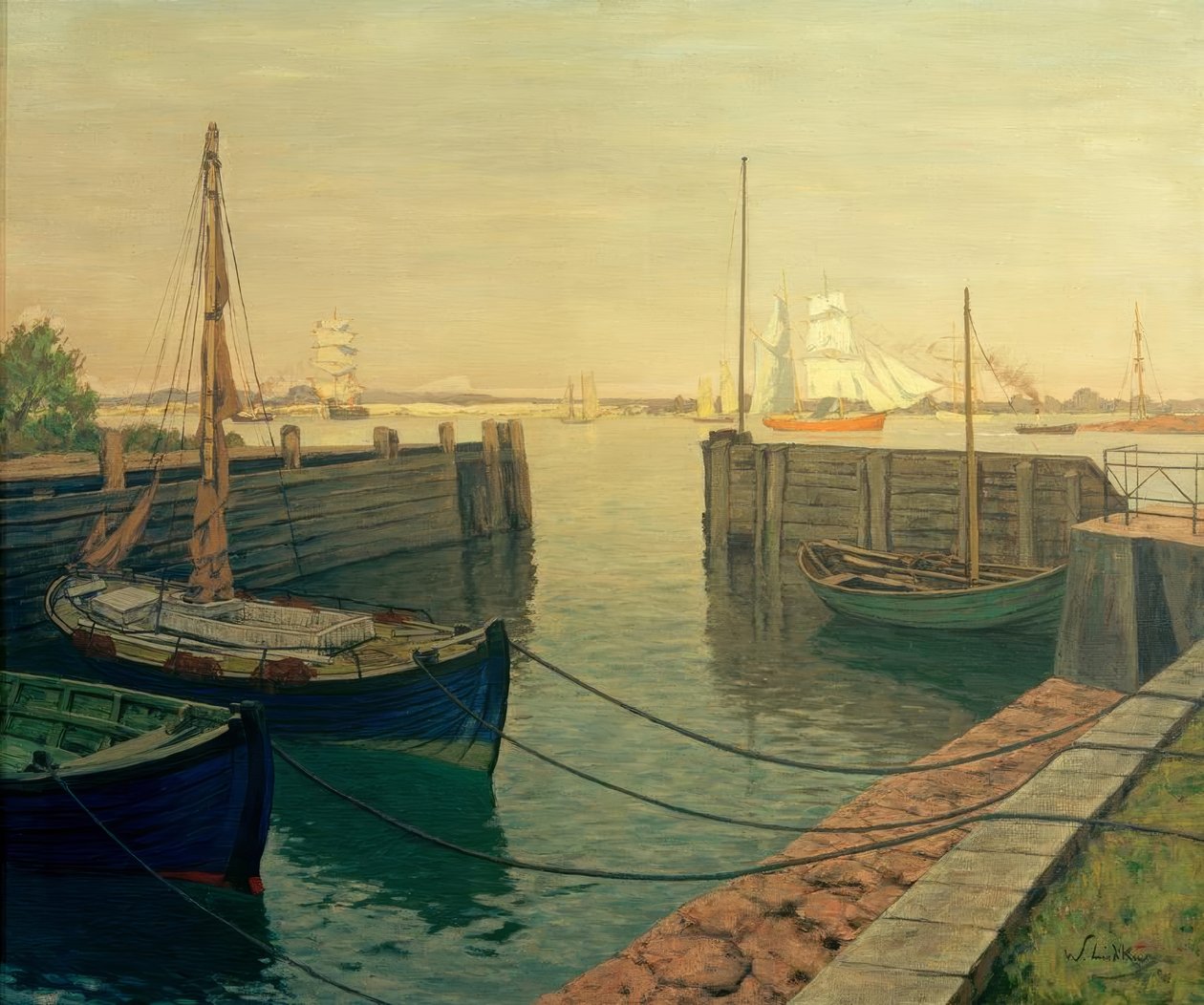 Les vieux bateaux pilotes - Walter Leistikow