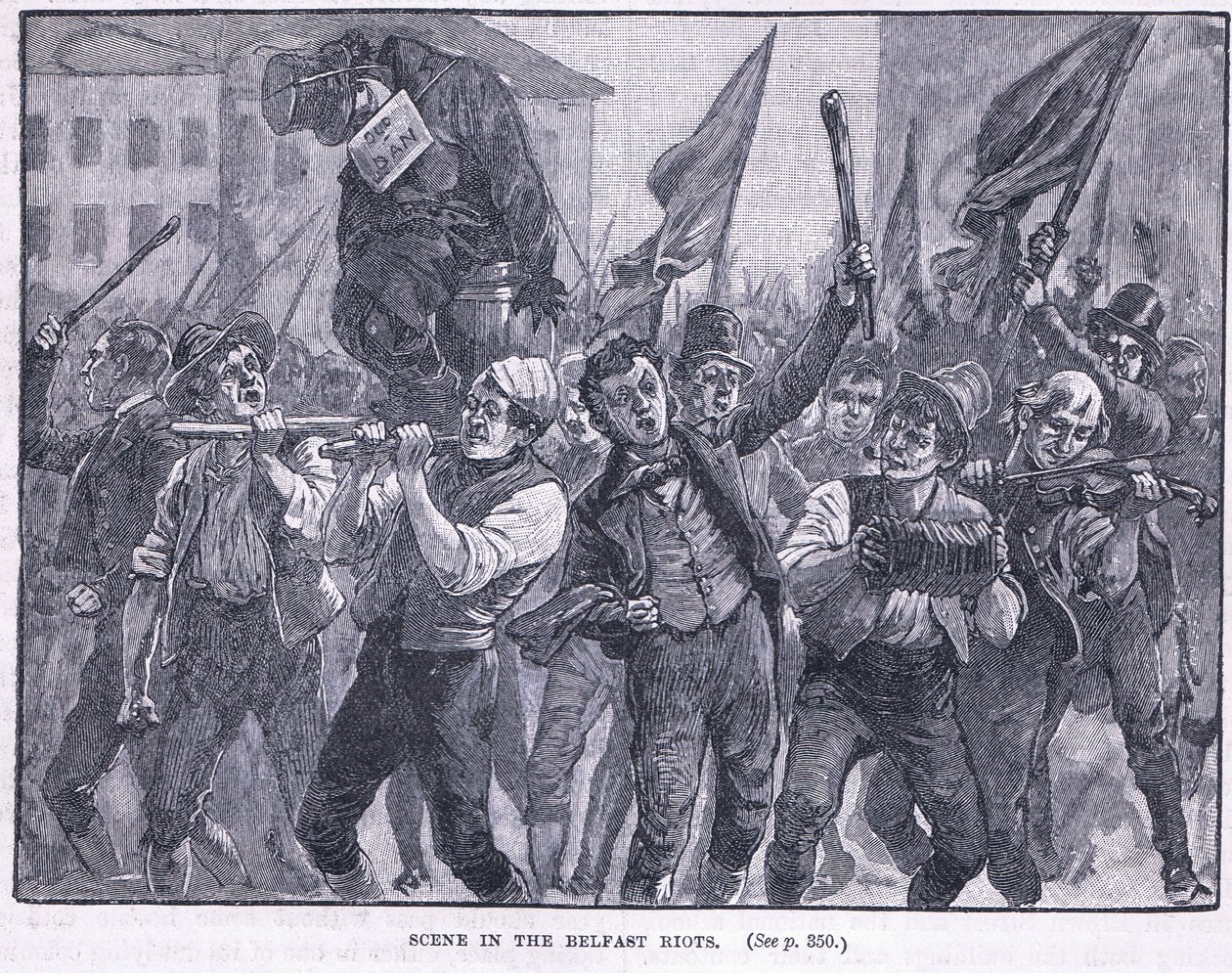 Scène des émeutes de Belfast 1864 AD - Walter Paget