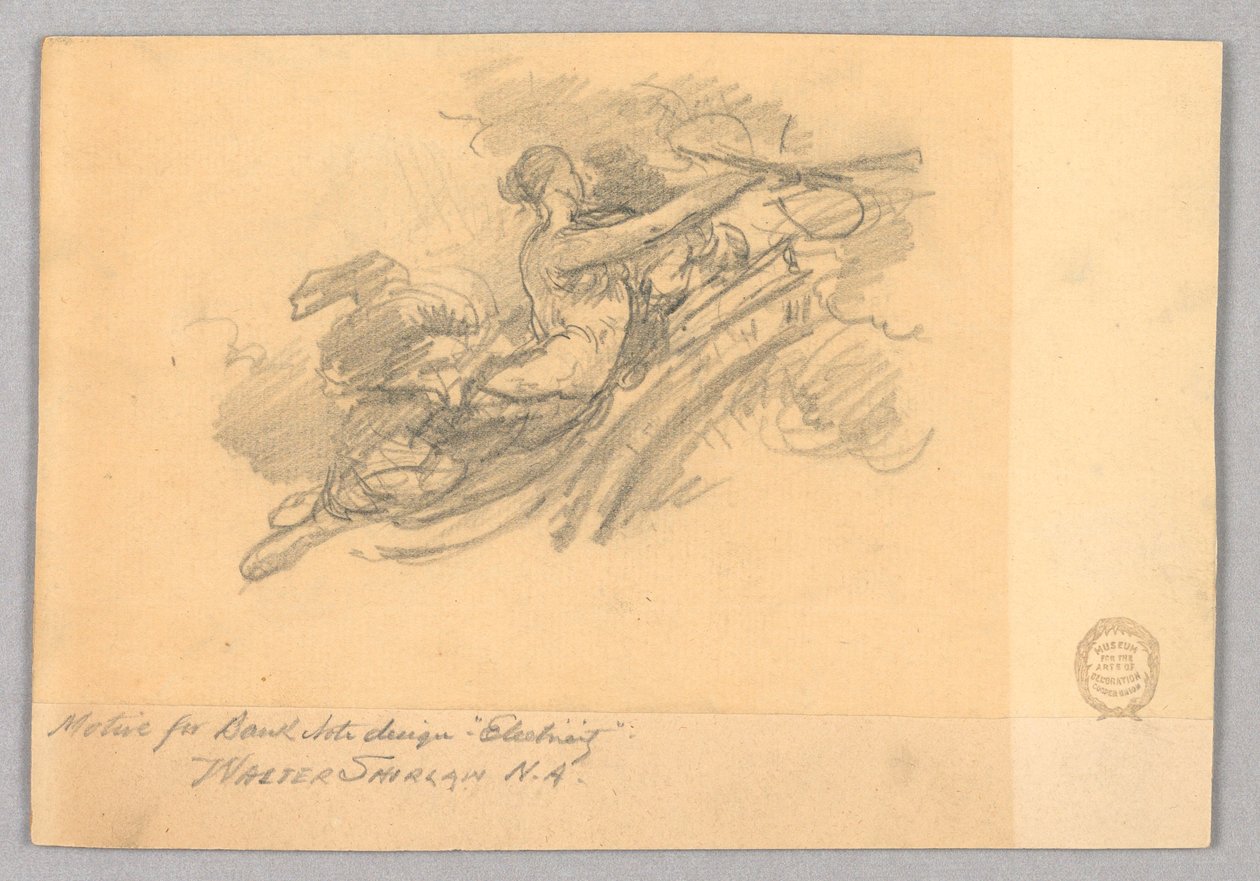 Électricité (Motif pour la conception de billet de banque) - Walter Shirlaw