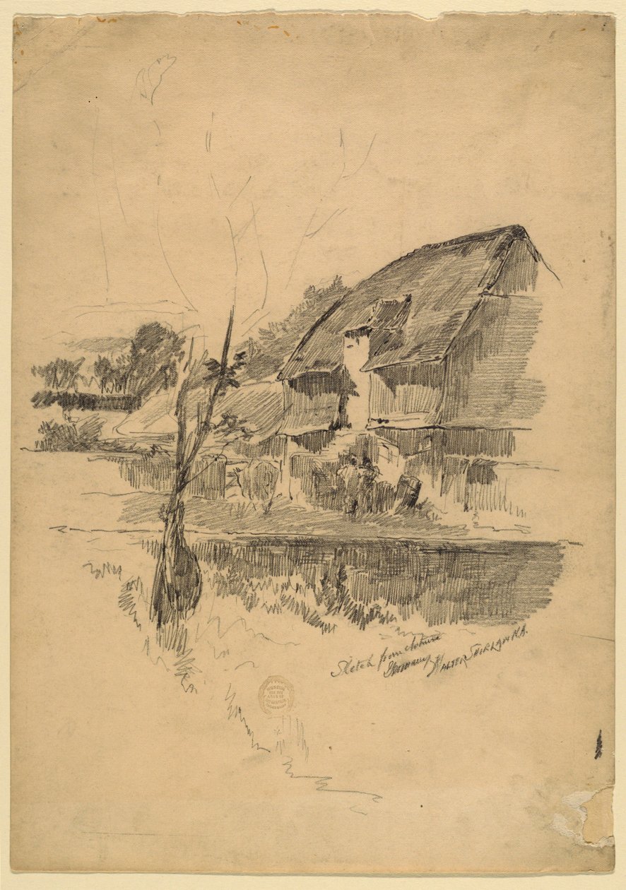 Bâtiments de ferme, Allemagne - Walter Shirlaw
