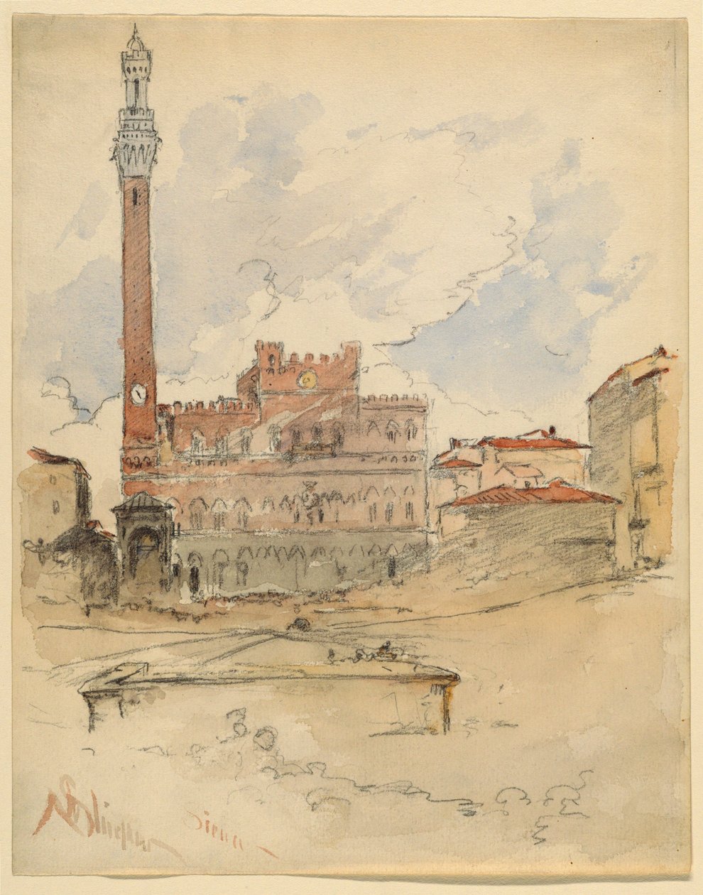 Palazzo Pubblico, Sienne - Walter Shirlaw