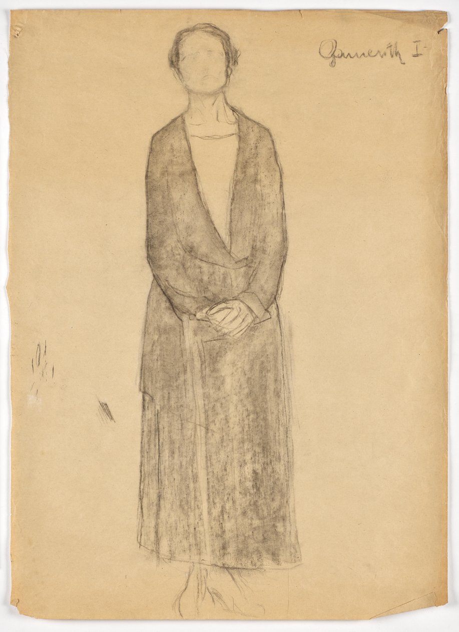Portrait de dame (personnage entier) - Walther Gamerith