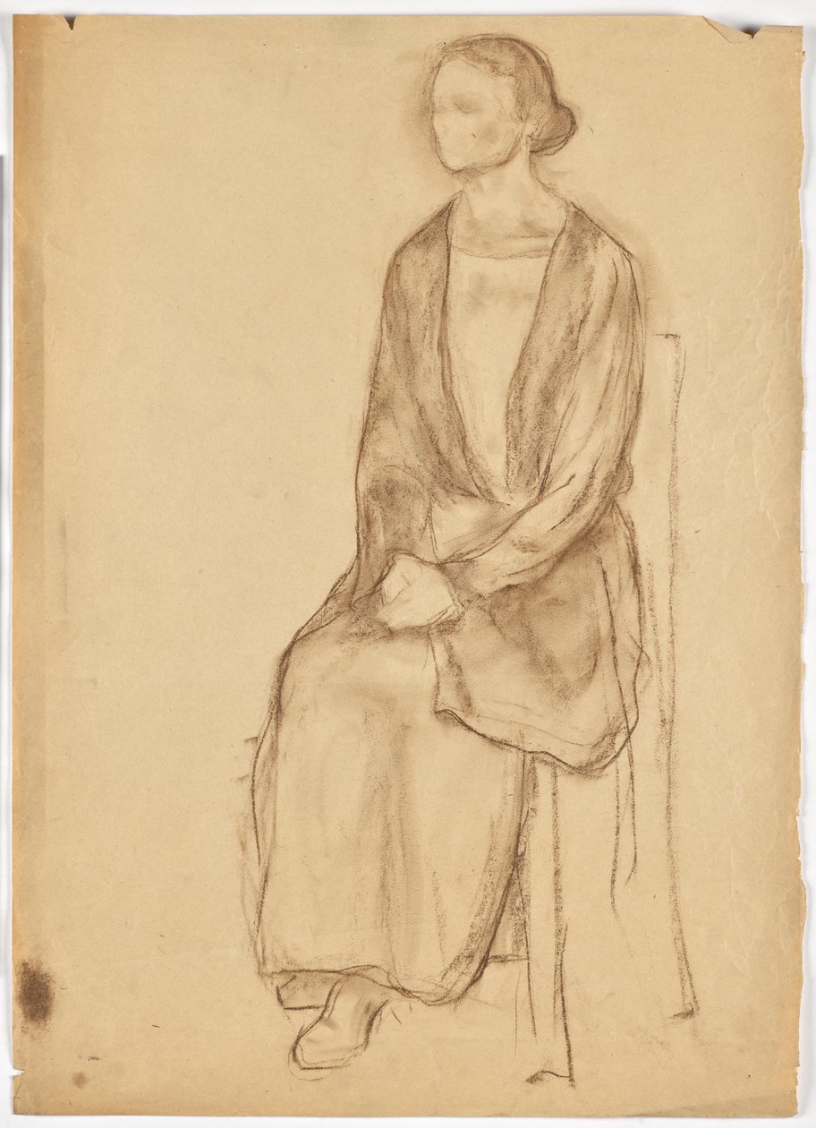 Dame assise sur une chaise - Walther Gamerith
