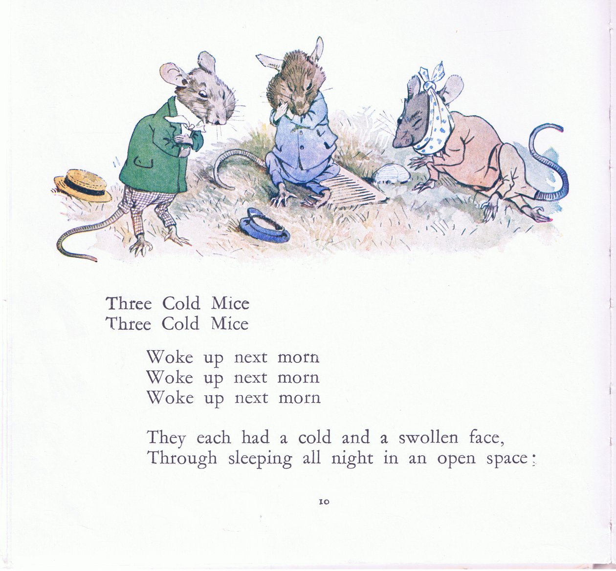 Trois souris froides, trois souris froides, se réveillent le lendemain matin - Walton Corbould
