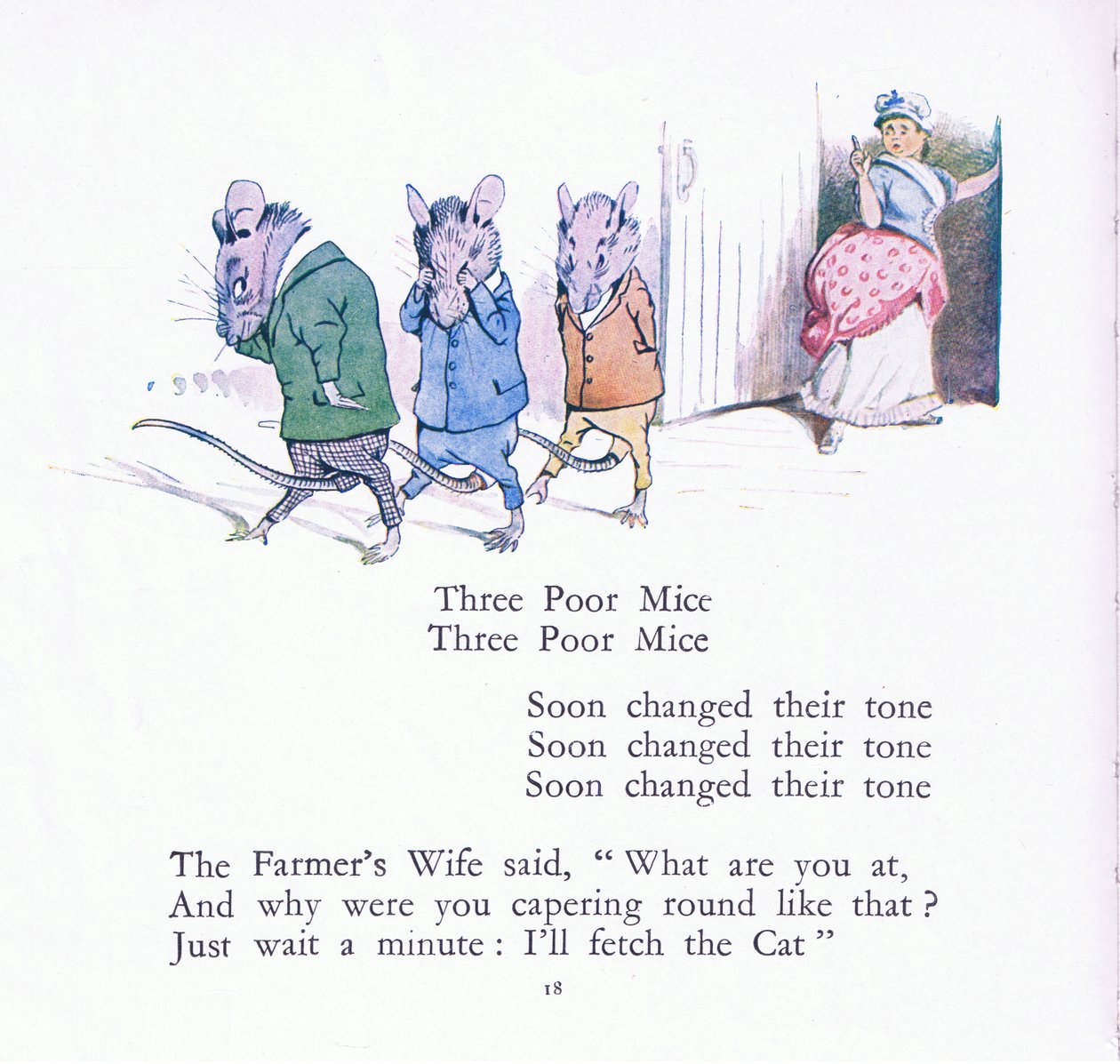 Trois pauvres souris, trois pauvres souris, ont vite changé de ton - Walton Corbould
