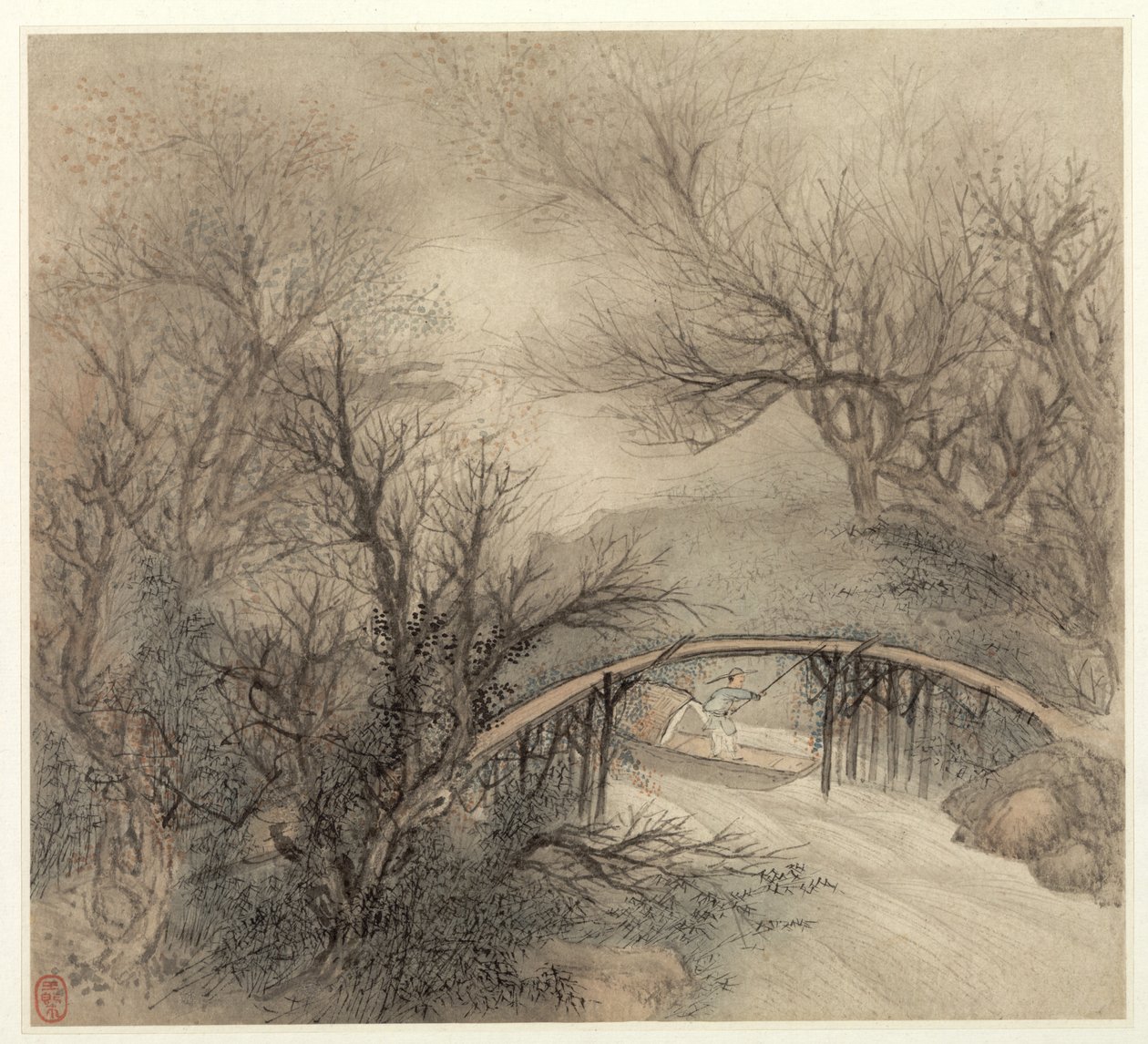 Album de paysages : Feuille 1, 1677 - Wang Gai