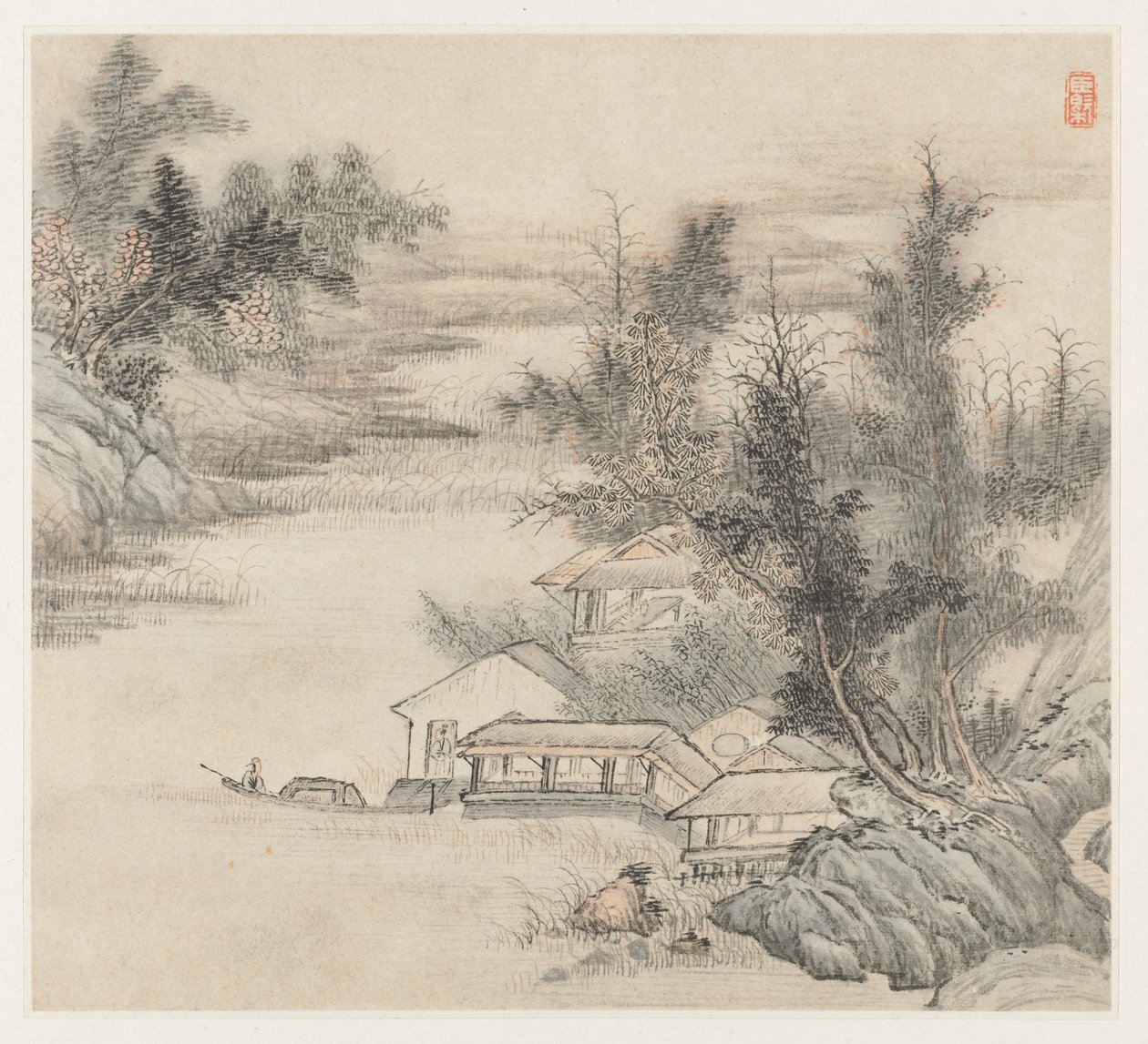 Album de paysages : Feuille 2, 1677 - Wang Gai
