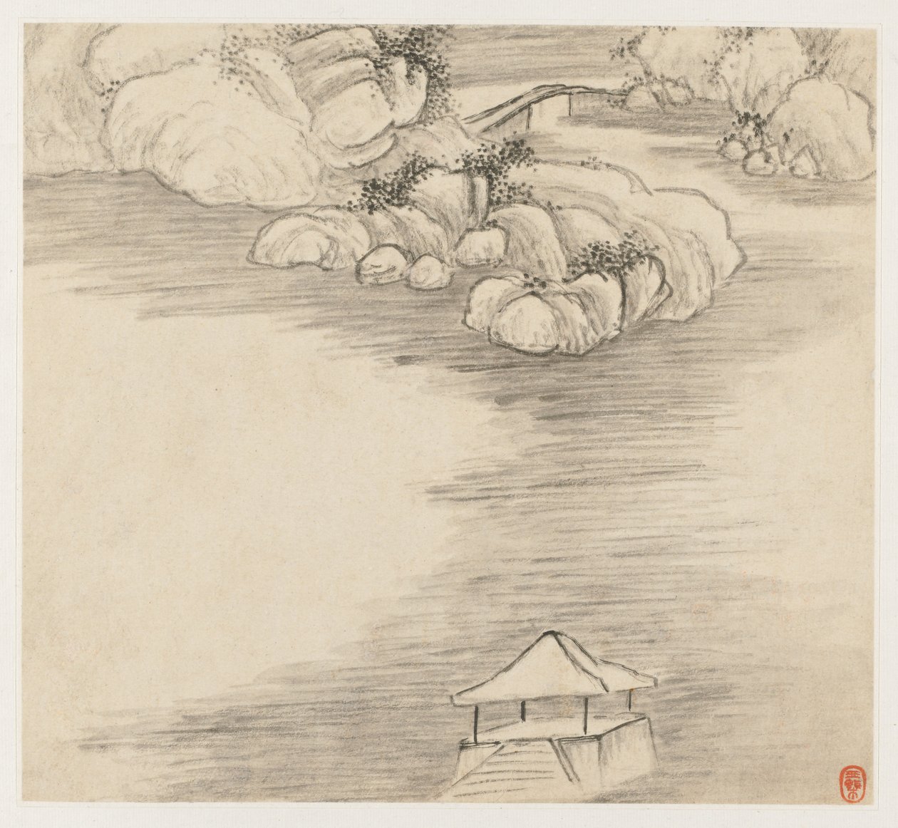 Album de paysages: Feuille 3 - Wang Gai