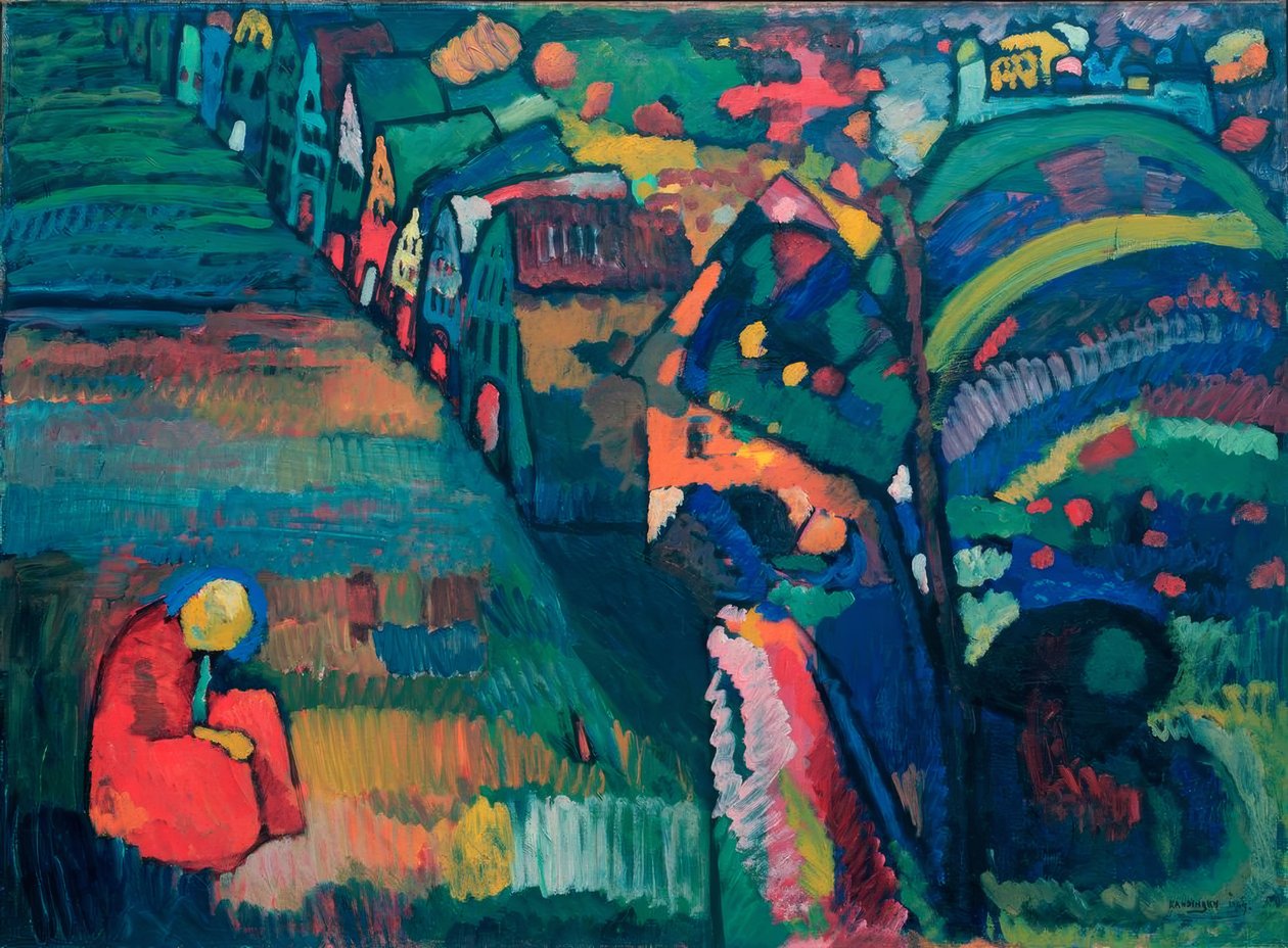 Tableau avec des maisons - Wassily Kandinsky