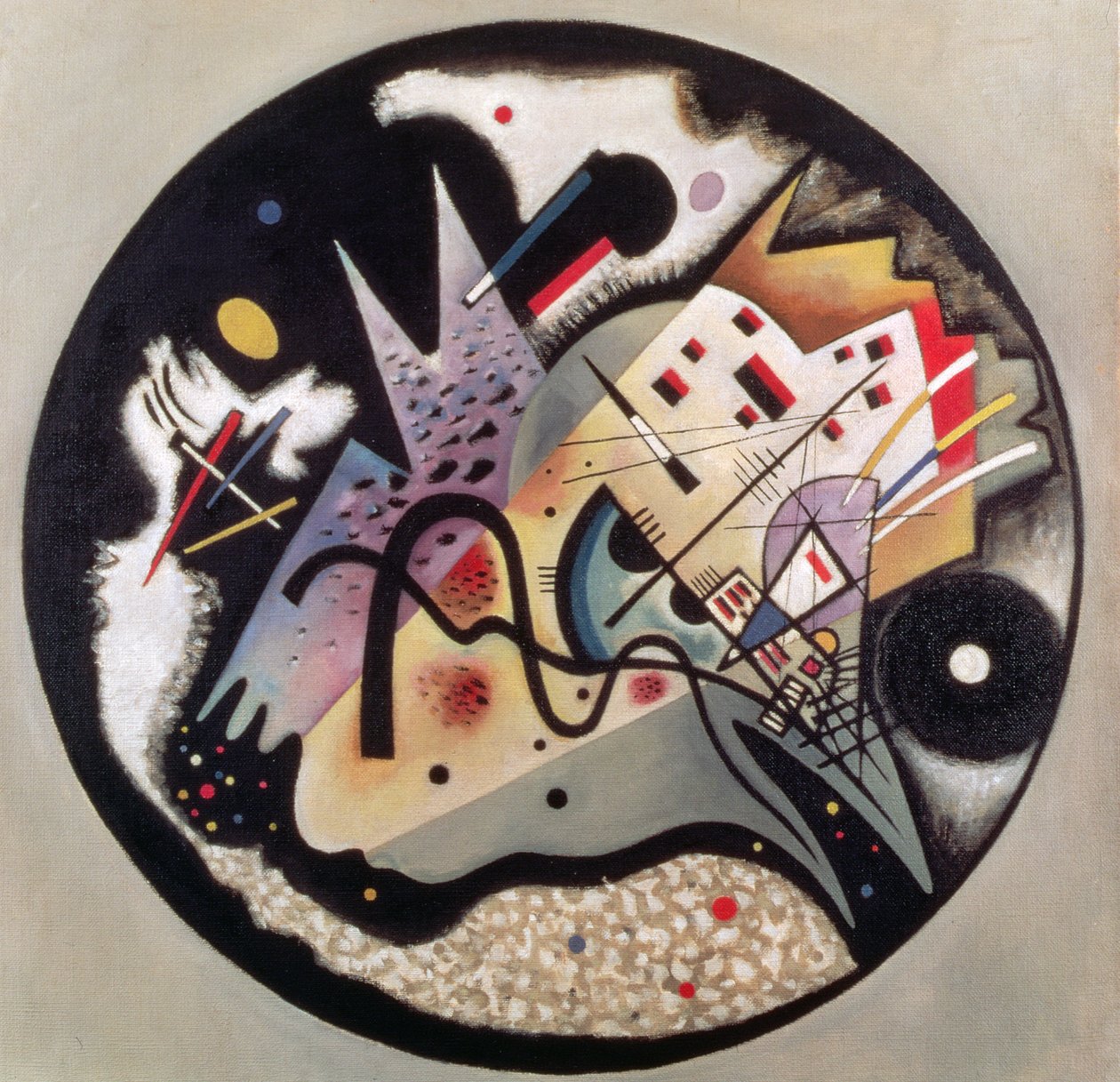 Dans le cercle noir, 1923 - Wassily Kandinsky