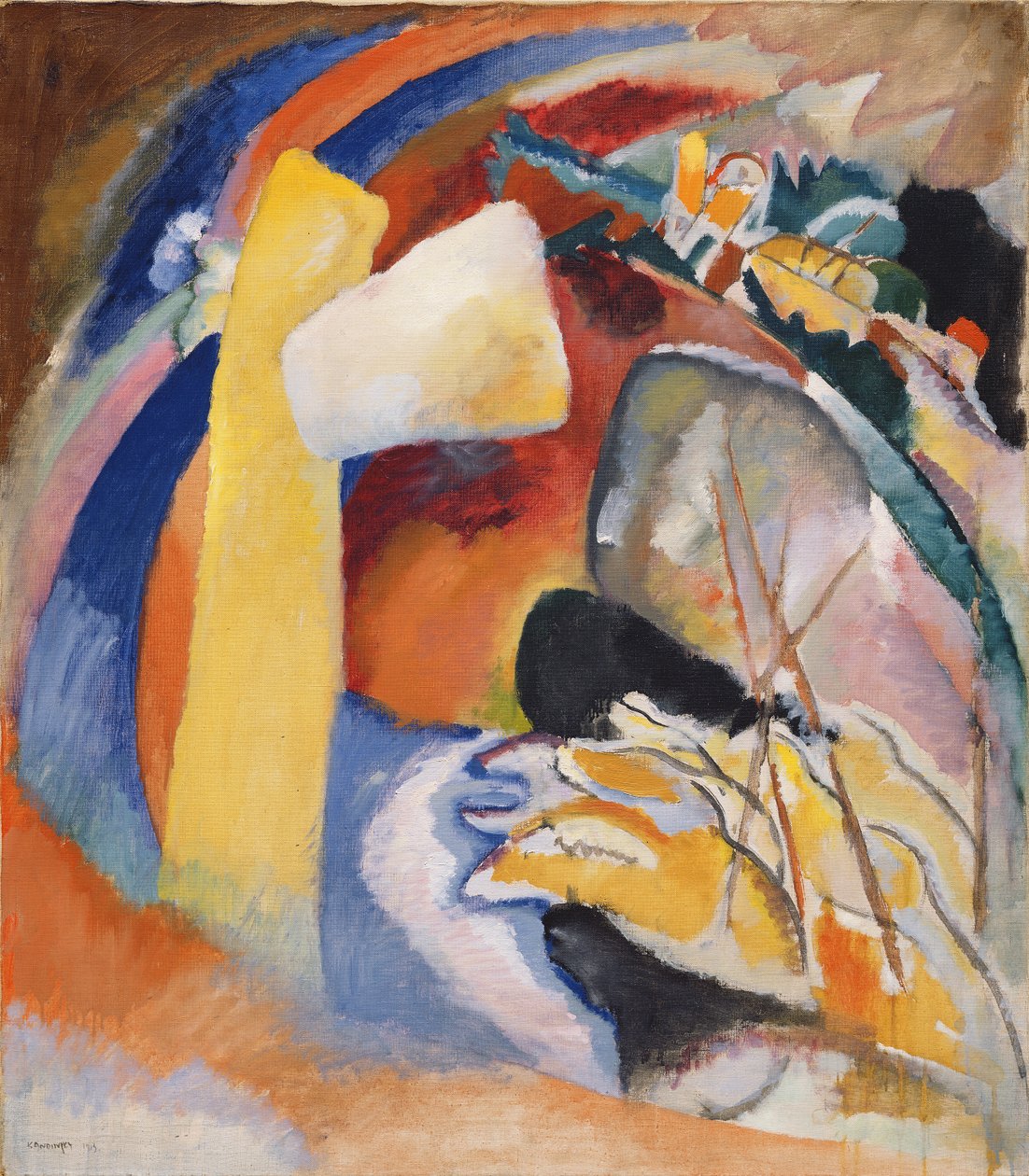 Étude pour une peinture avec forme blanche, 1913 - Wassily Kandinsky