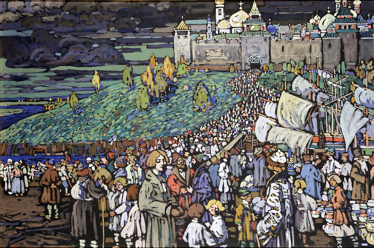 Arrivée des marchands - Wassily Kandinsky