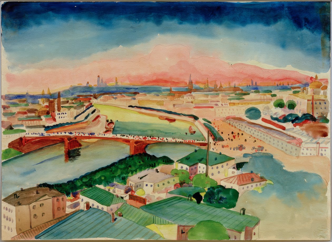 Vue de Moscou - Wassily Kandinsky