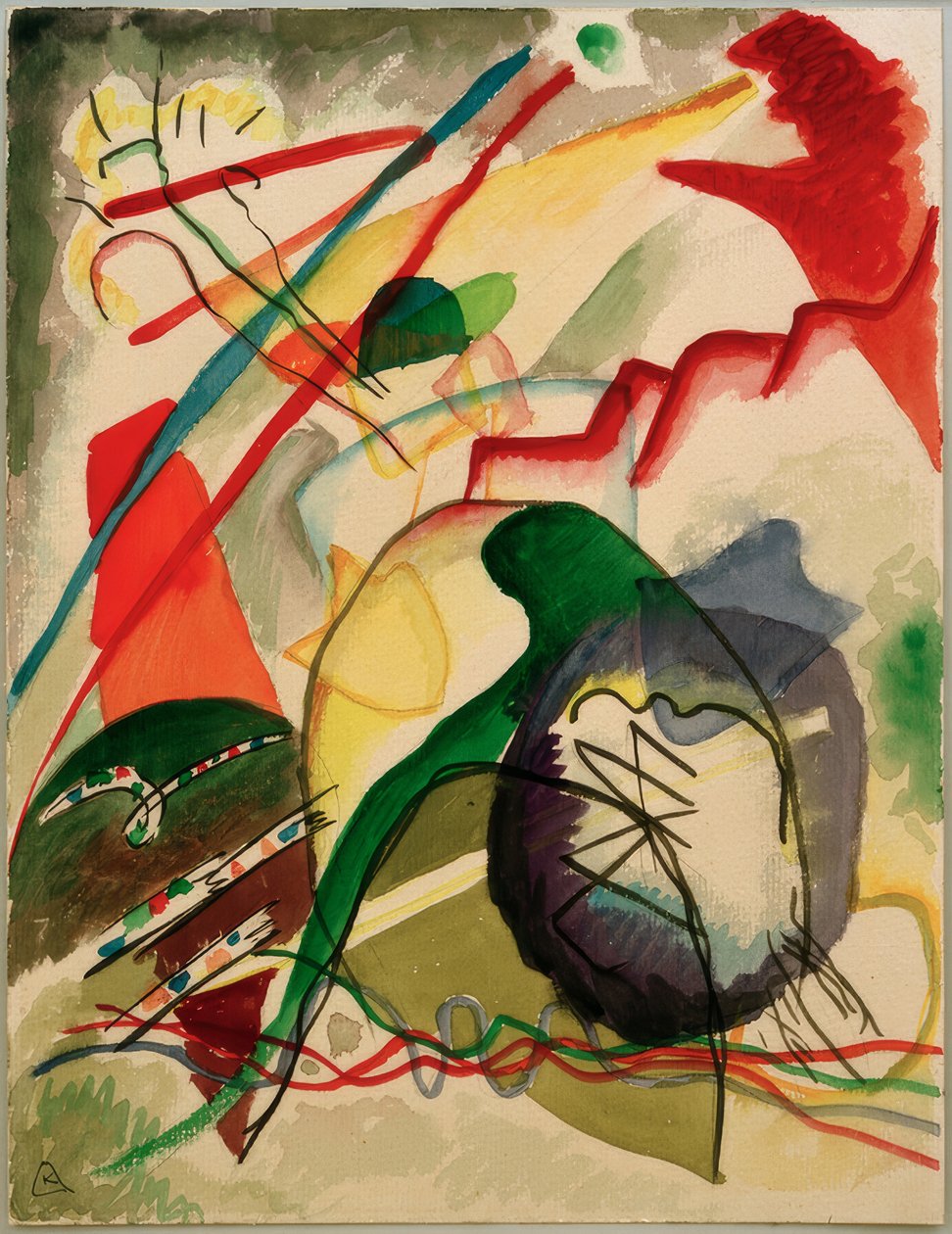 Esquisse pour une image avec bord blanc - Wassily Kandinsky