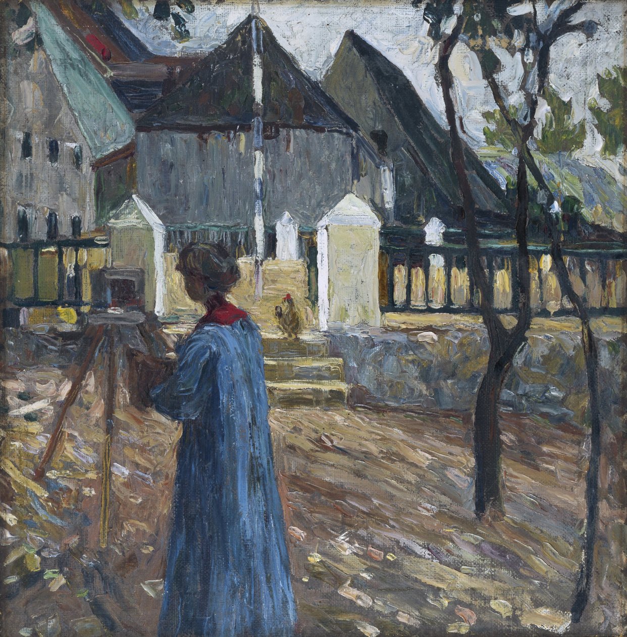 Kallmünz – Gabriele Münter en train de peindre II - Wassily Kandinsky