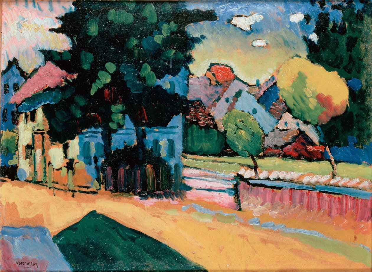 Paysage avec une maison verte, 1908 - Wassily Kandinsky
