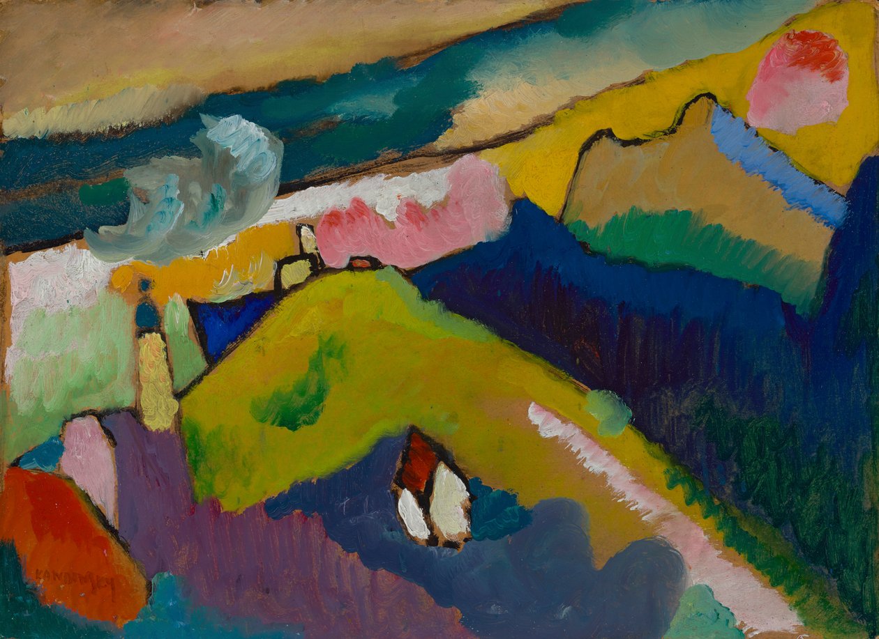 Murnau – Paysage de montagne avec église - Wassily Kandinsky