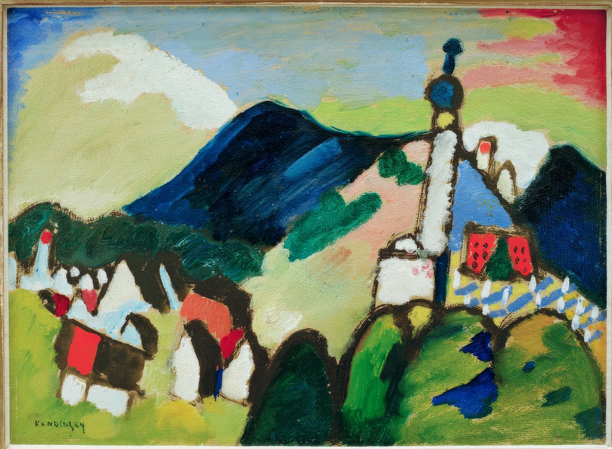 Étude pour Murnau avec église II - Wassily Kandinsky