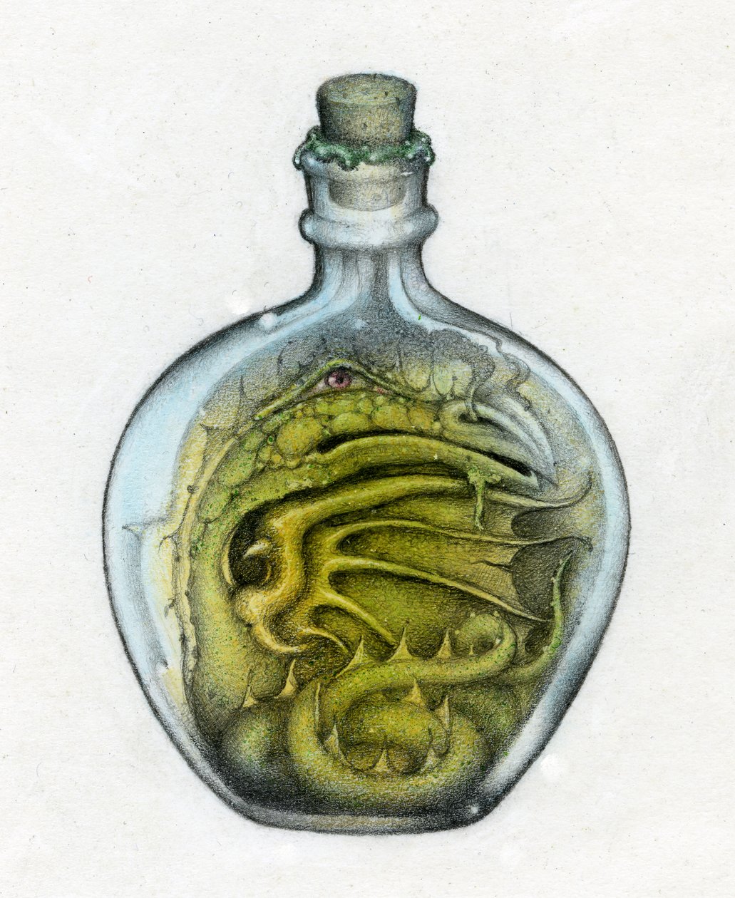 Dragon en bouteille - Wayne Anderson