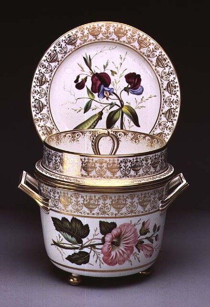 Seau à glace de service du château de Gosford avec couvercle et doublure, Swansea, vers 1815-17 - Welsh school