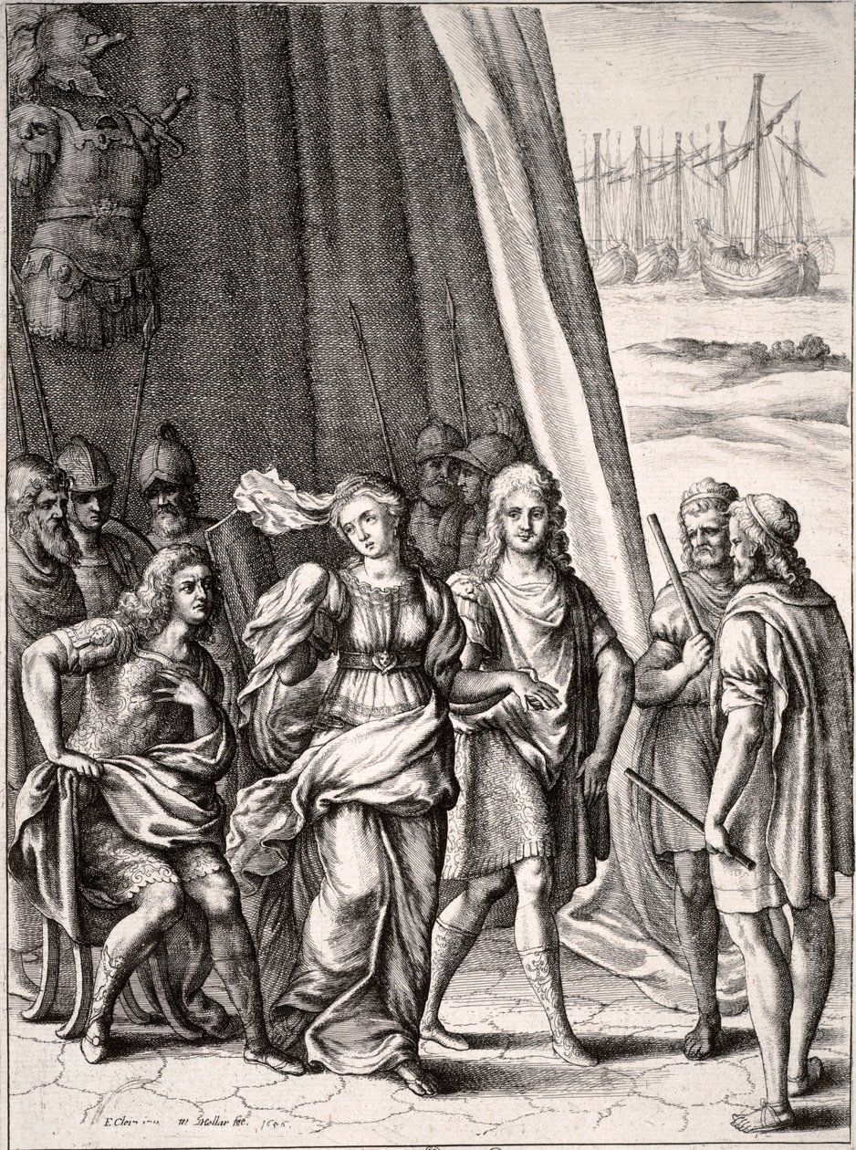 Briséis et Achille - Wenceslaus Hollar