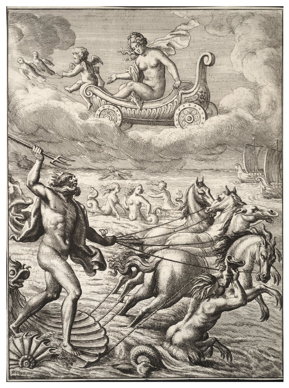 Neptune et Vénus. État 2 - Wenceslaus Hollar