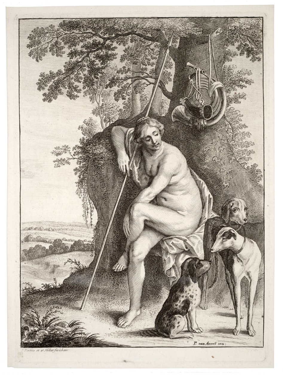 Chasseresse assise, d