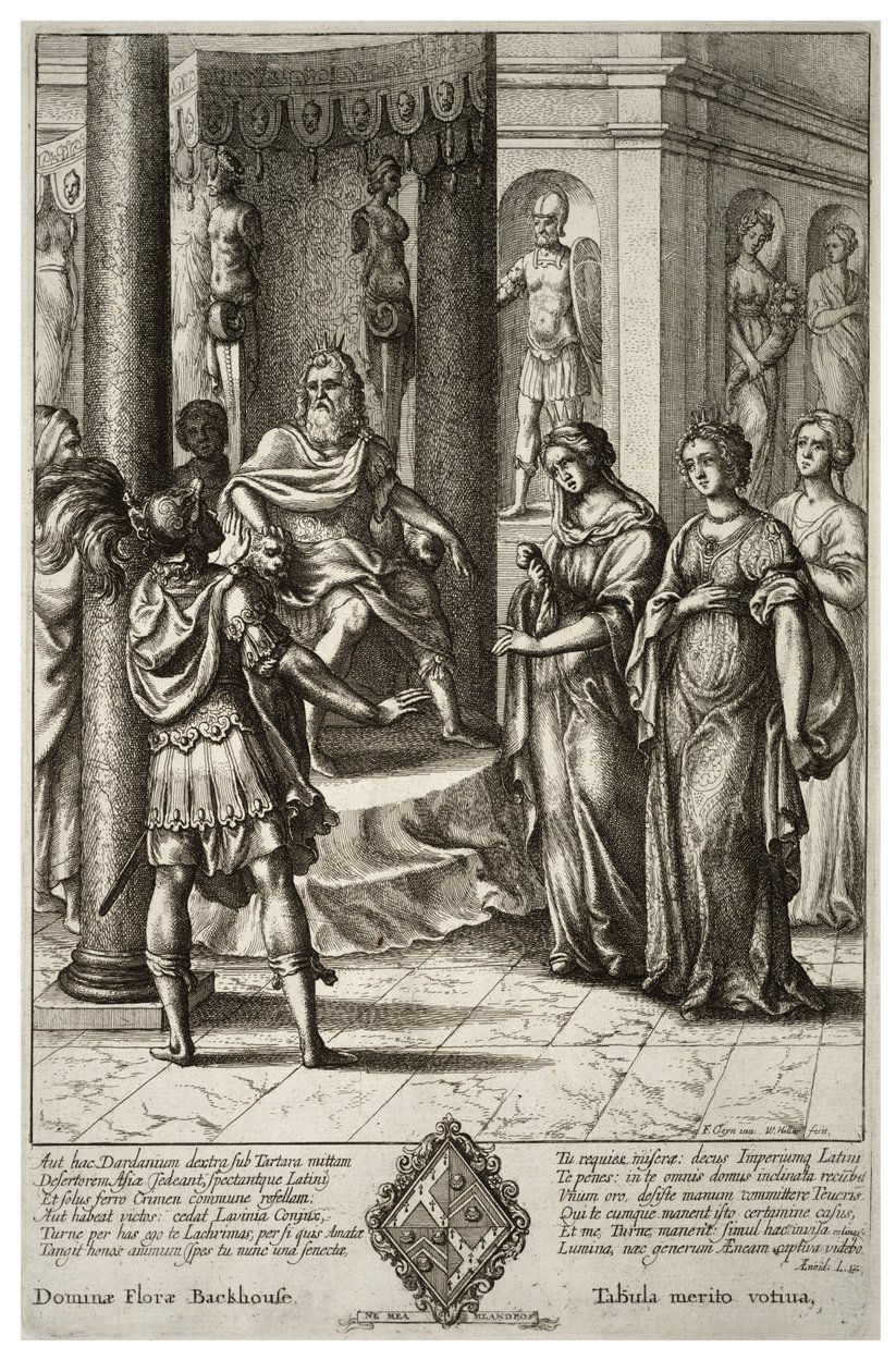 Turnus devant Latinus. État 2 - Wenceslaus Hollar