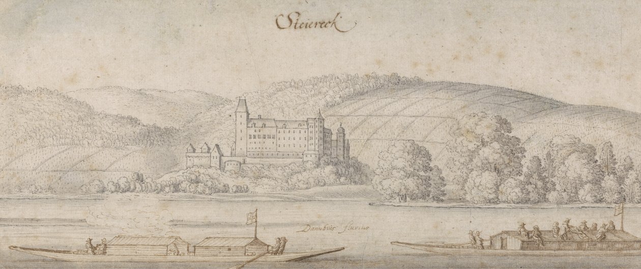 Vue de Steiereck sur le Danube, c.1636 - Wenceslaus Hollar