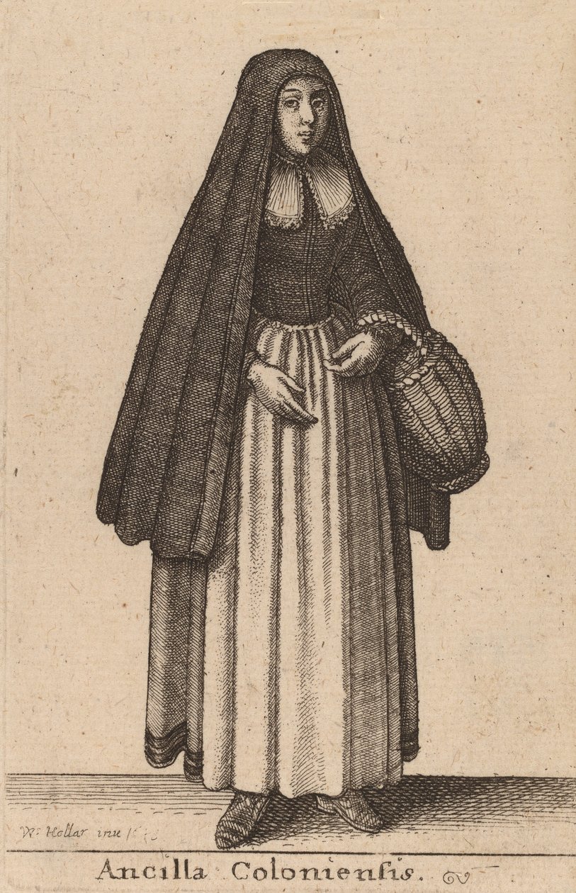 Ancilla Coloniensis, 1643 - Wenceslaus Hollar