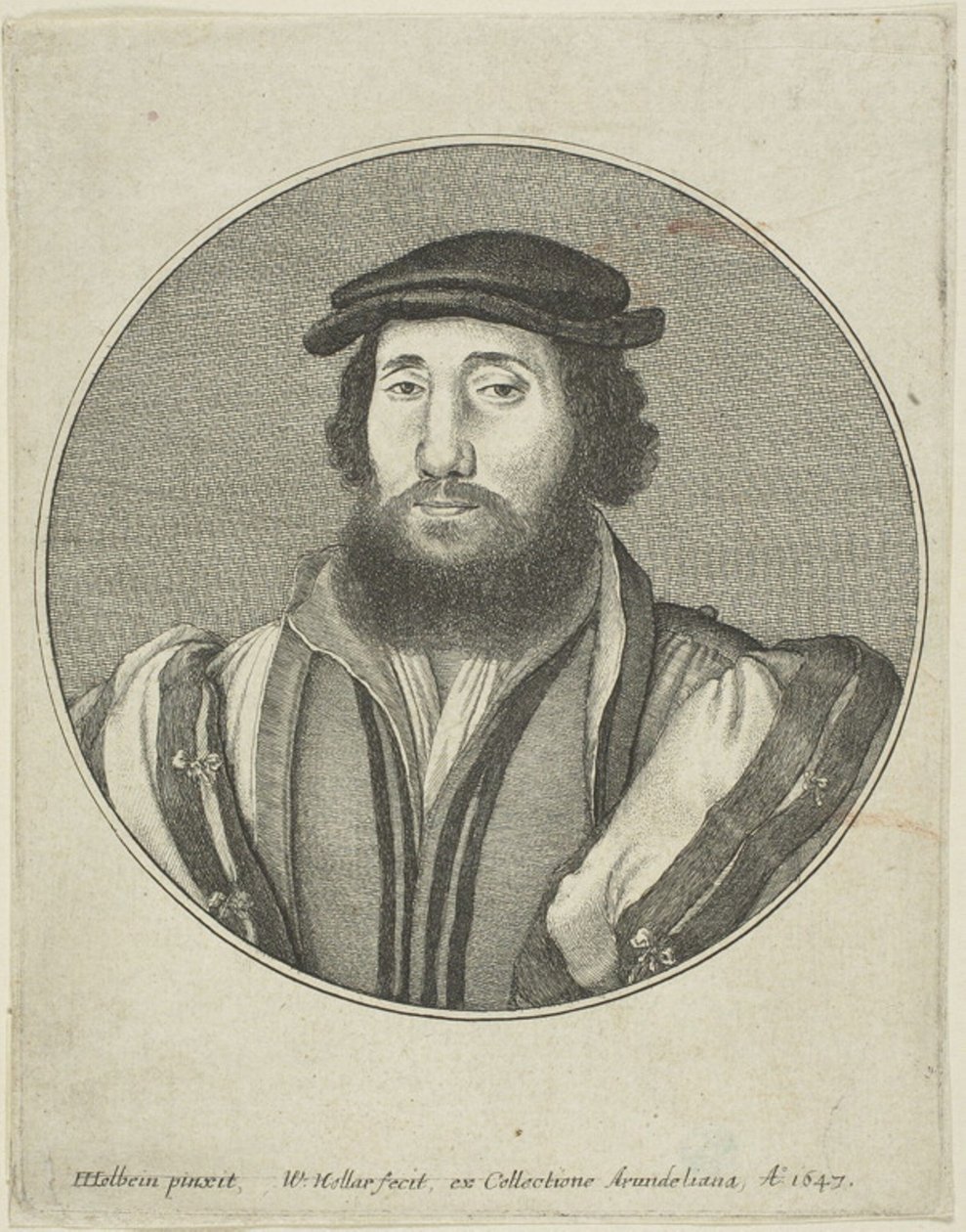 Homme barbu - Wenceslaus Hollar