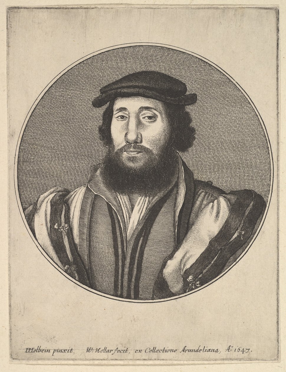 Homme barbu - Wenceslaus Hollar