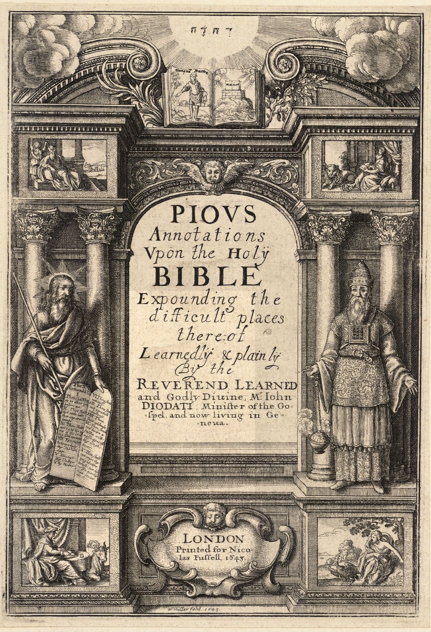 Diodati. Annotations pieuses. État 1 - Wenceslaus Hollar