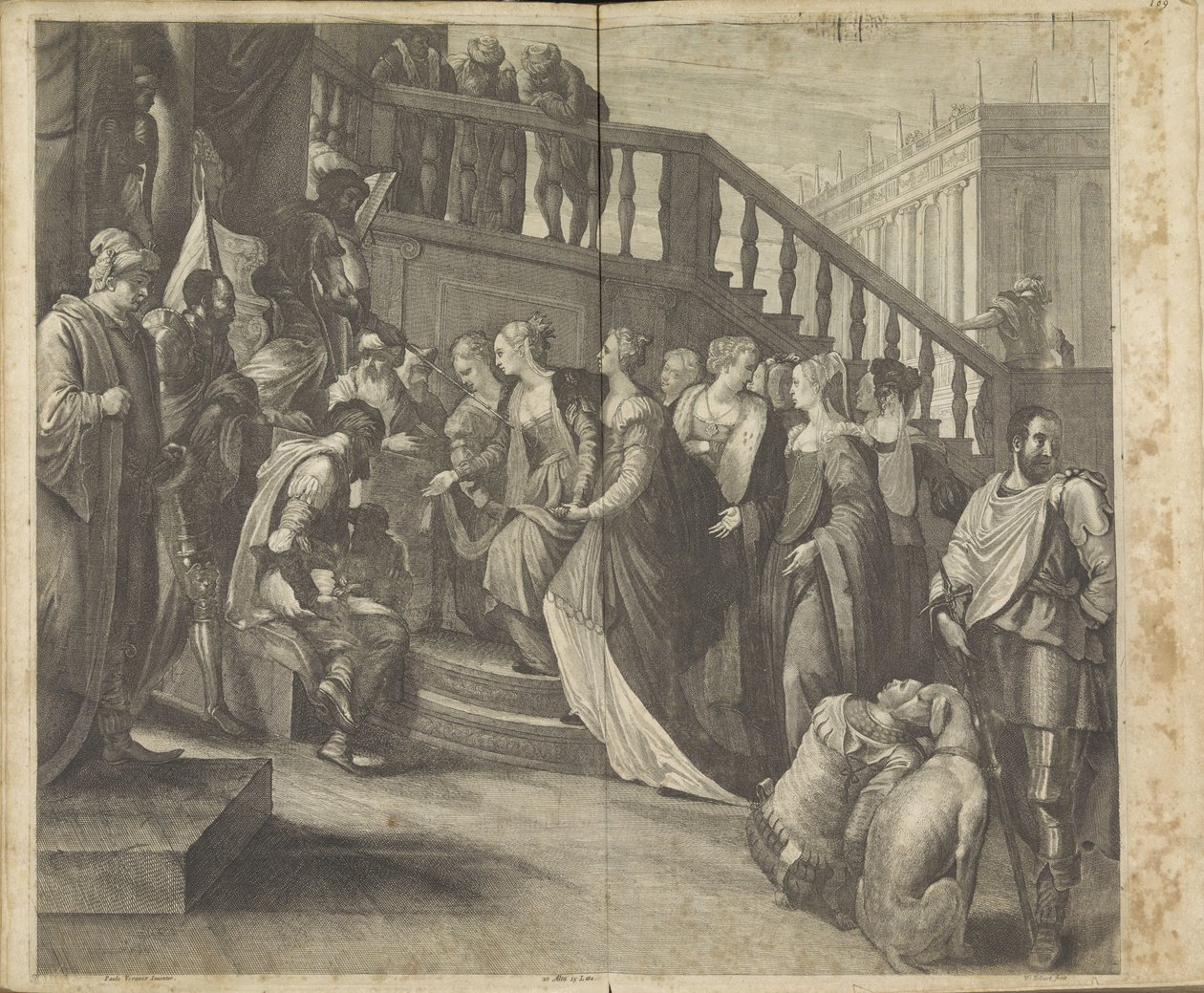 Esther devant Assuérus - Wenceslaus Hollar