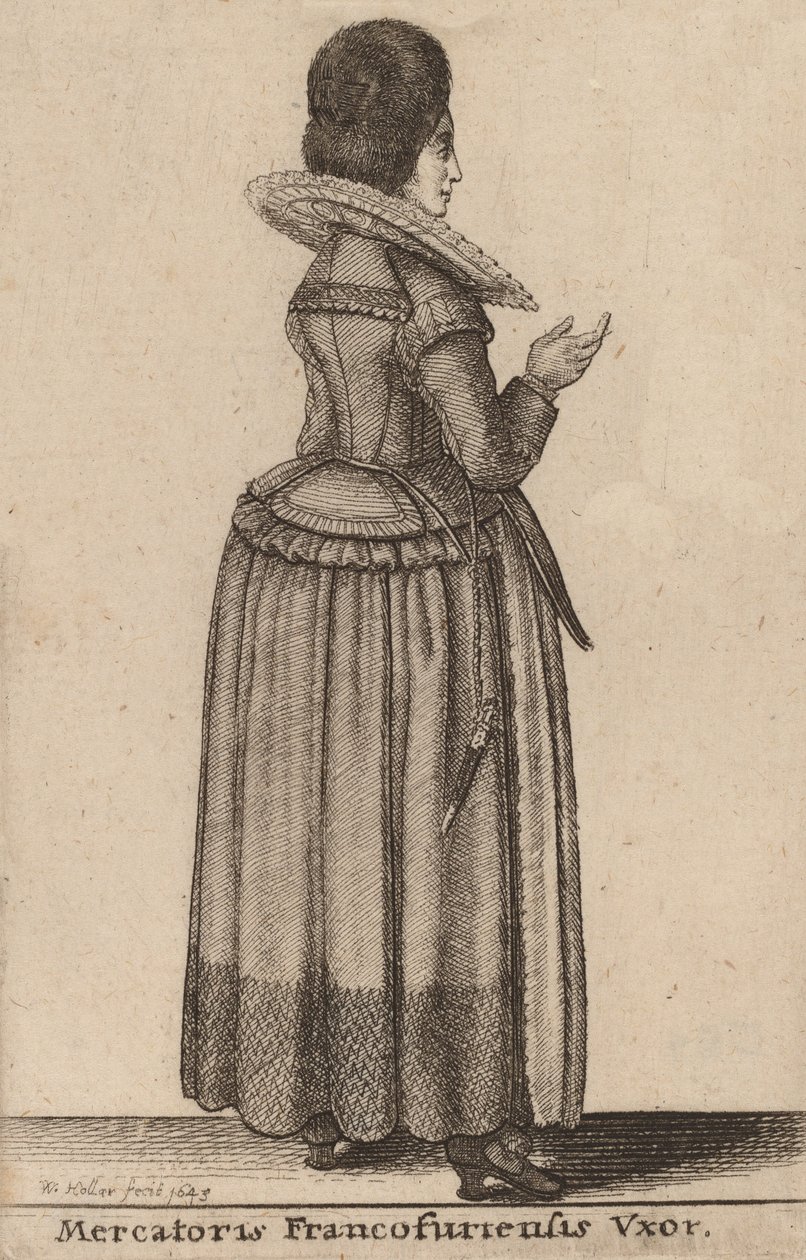 Mercatoris Francofurtensis Vxor, 17e siècle - Wenceslaus Hollar