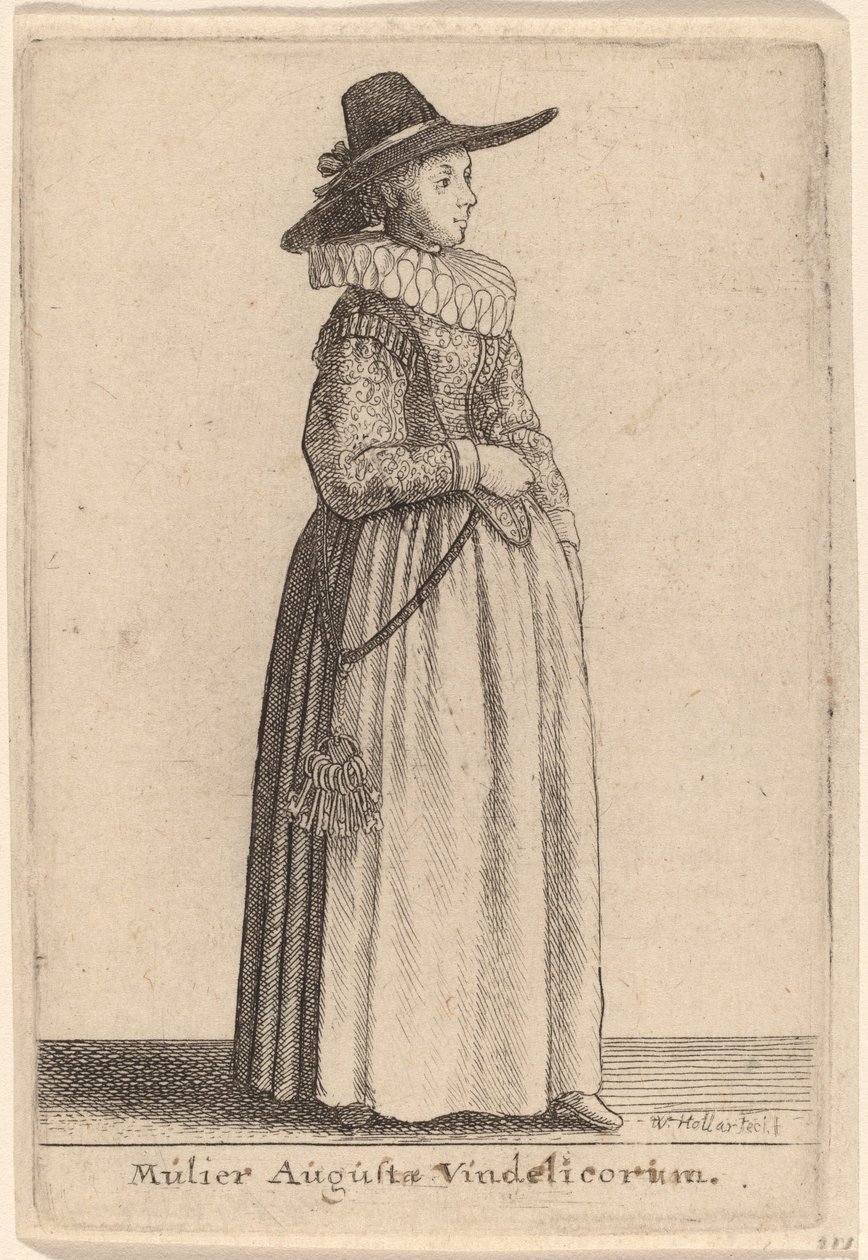 Mulier Augustae Vindelicorum - Wenceslaus Hollar
