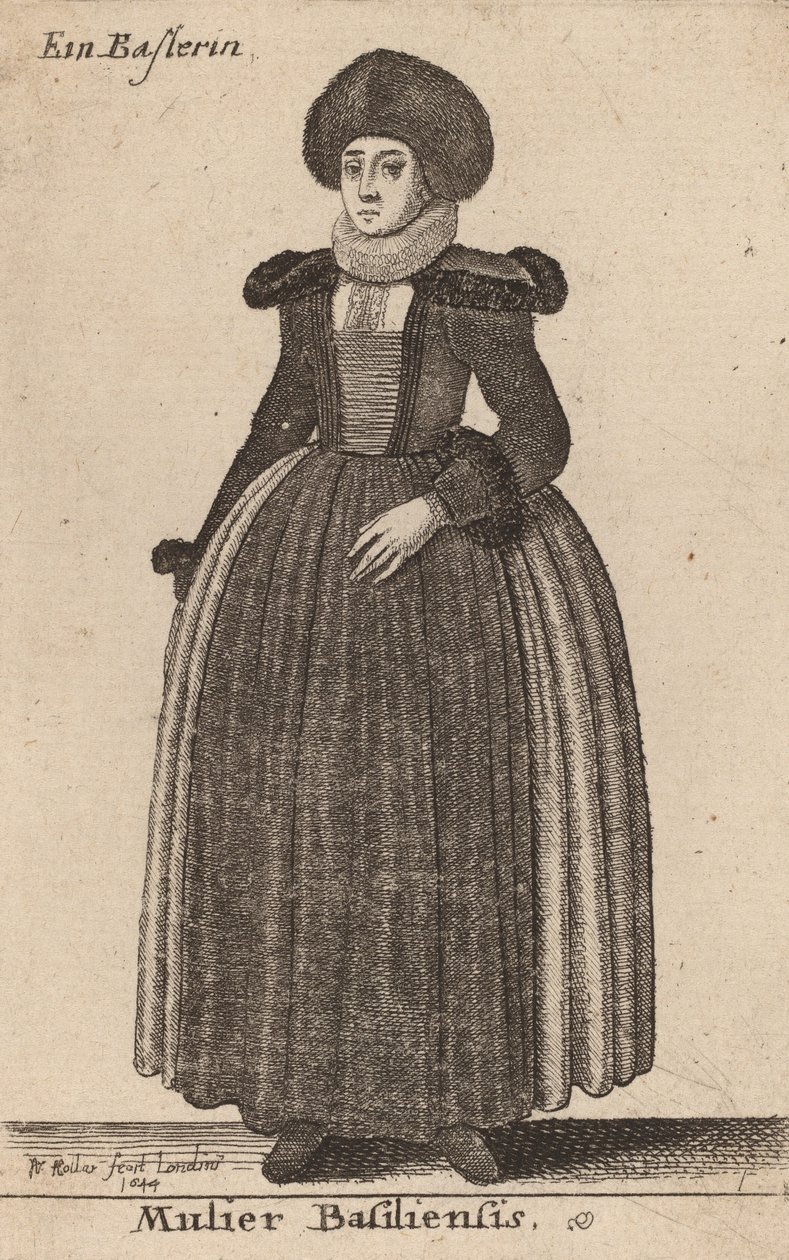 Mulier Basiliensis, 1644 - Wenceslaus Hollar