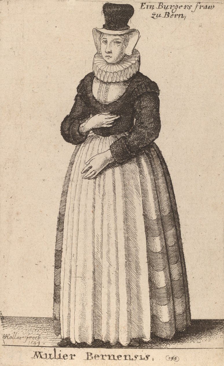 Mulier Bernensis, 1649 - Wenceslaus Hollar