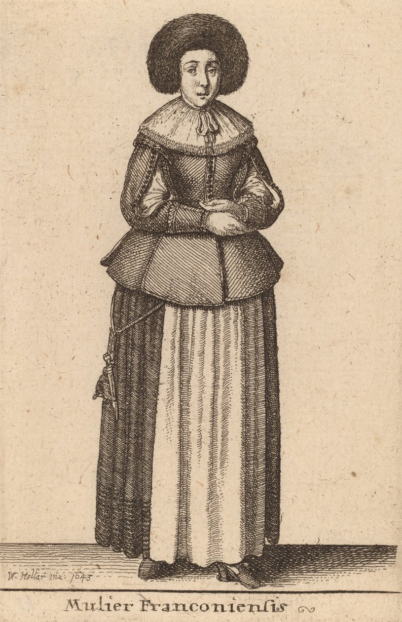 Mulier Franconiensis, 1643 - Wenceslaus Hollar