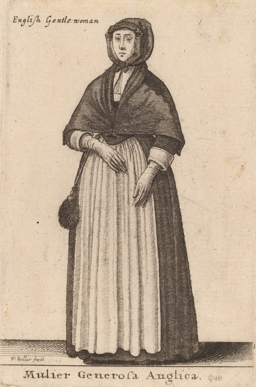 Mulier Generosa Anglica, 1643 - Wenceslaus Hollar