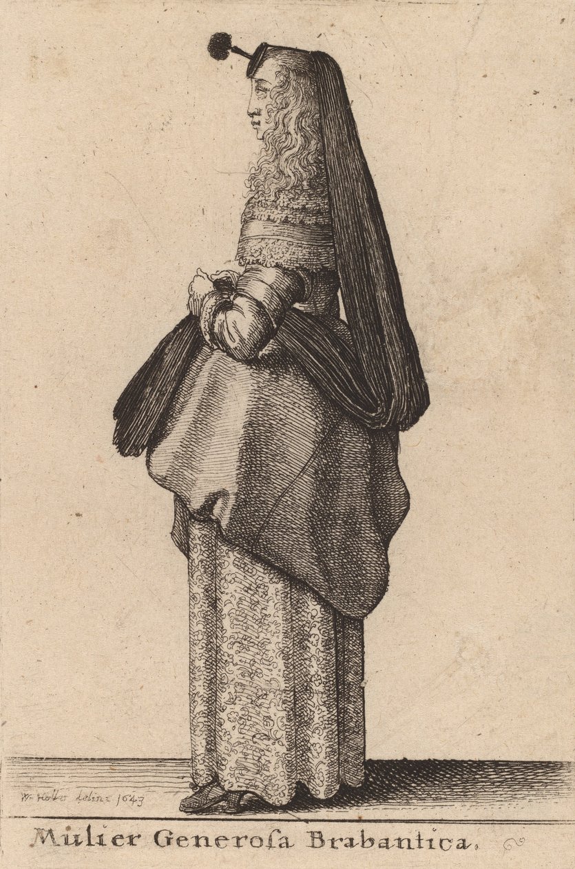 Mulier Generosa Brabantica, 1643 - Wenceslaus Hollar