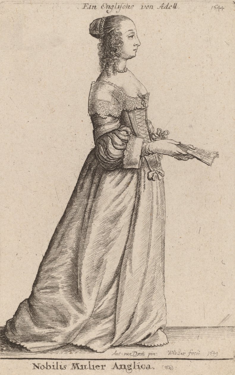 Nobilis Mulier Anglica, 1649 - Wenceslaus Hollar