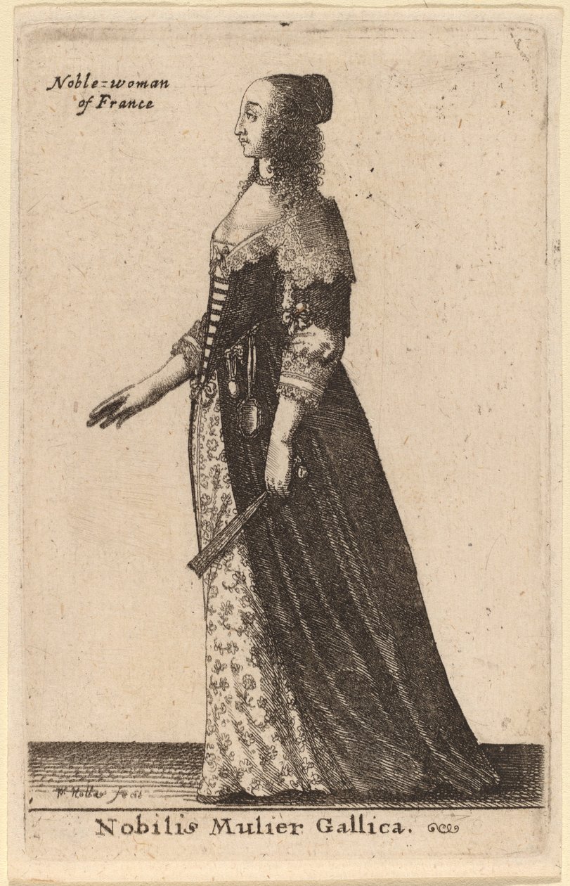 Nobilis Mulier Gallica - Wenceslaus Hollar