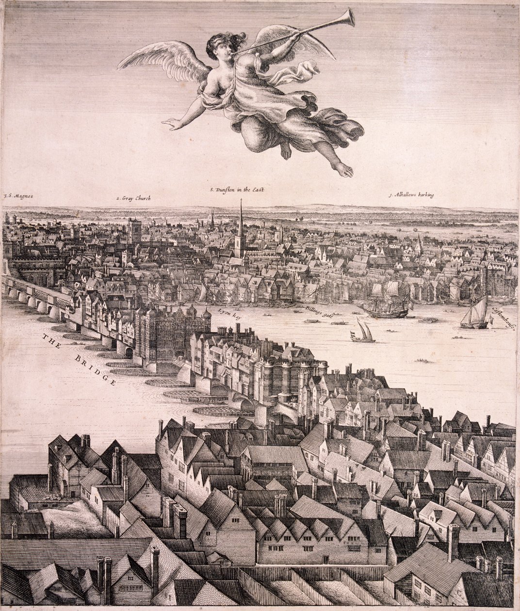Vue panoramique de Londres - Wenceslaus Hollar
