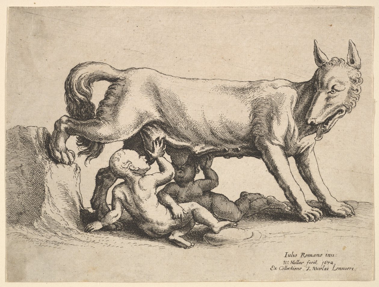 Romulus et Remus, 1652 - Wenceslaus Hollar
